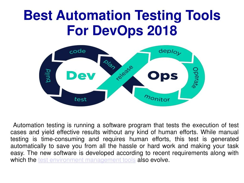 best automation testing tools for devops 2018