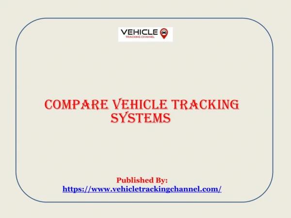 Compare Vehicle Tracking Systems