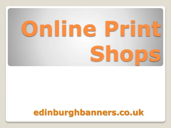 Online Print Shop - edinburghbanners.co.uk