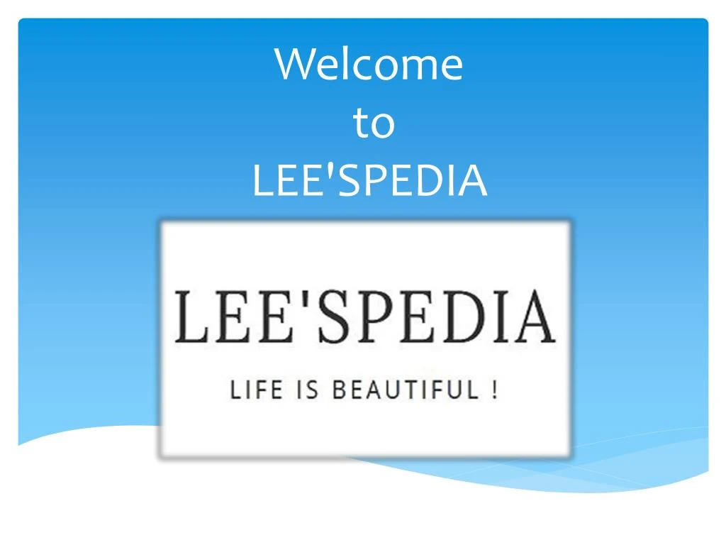 welcome to lee spedia