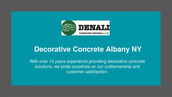 Decorative Concrete Services Albany NY