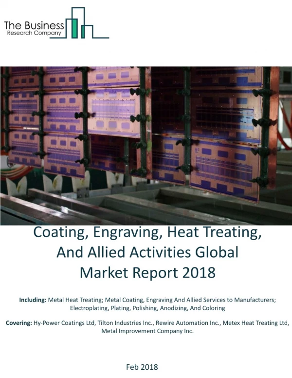 Coating, Engraving, Heat Treating, And Allied Activities Global Market Report 2018