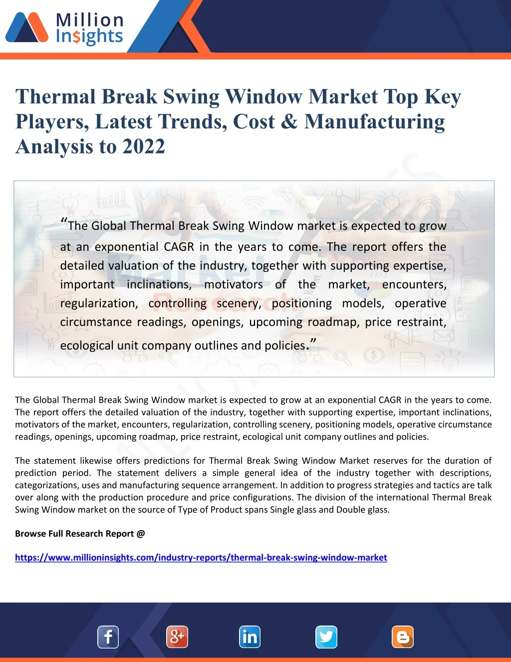 thermal break swing window market top key players