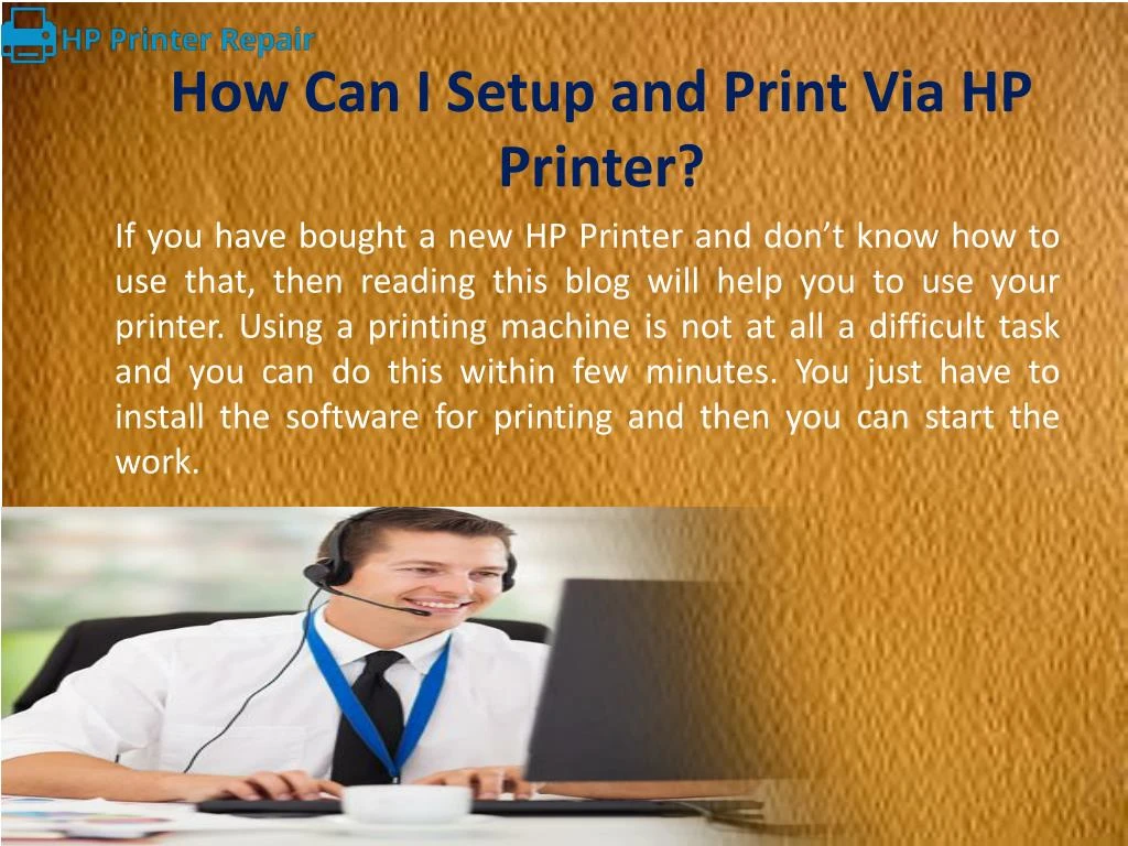 how can i setup and print via hp printer