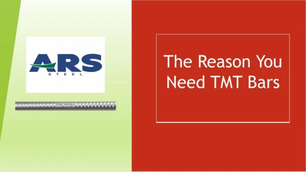 The Reason You Need TMT Bars