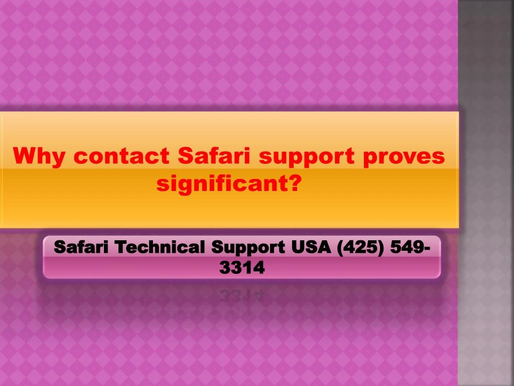 why contact safari support proves significant