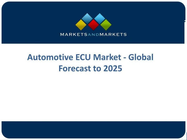 Attractive Opportunities in the Automotive ECU Market