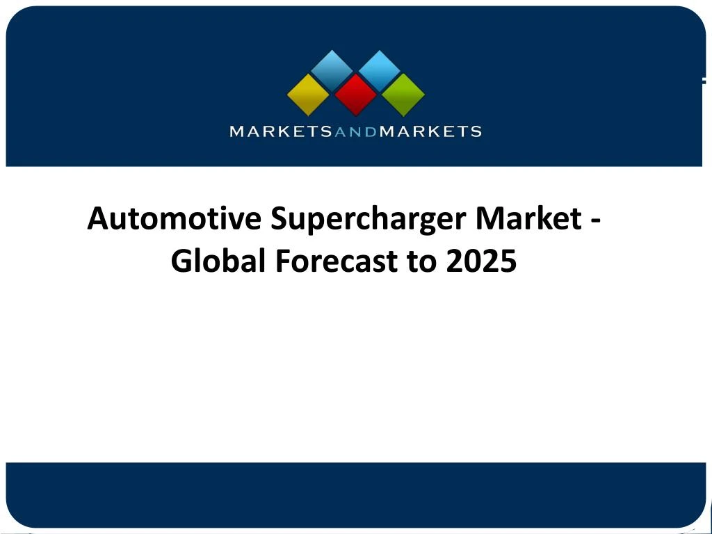 automotive supercharger market global forecast