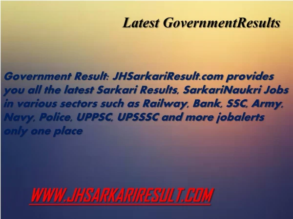 latest governmentresults