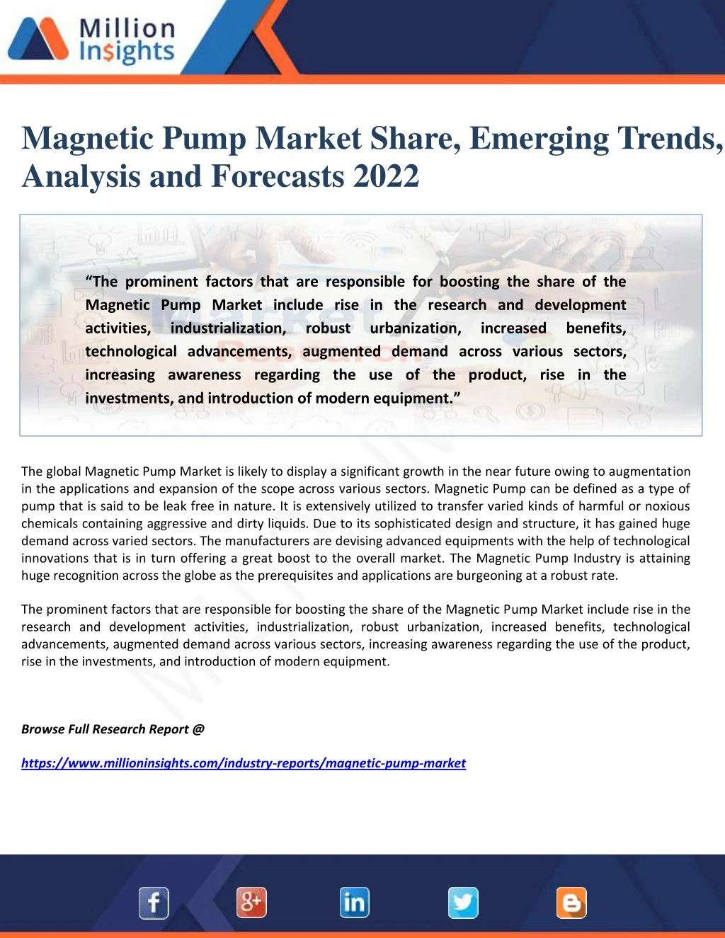 magnetic pump market share emerging trends
