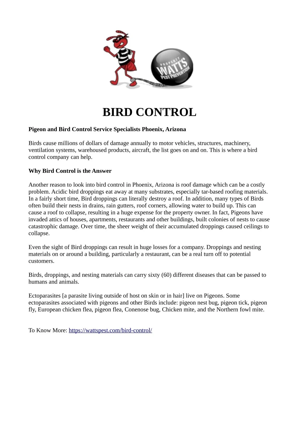 bird control