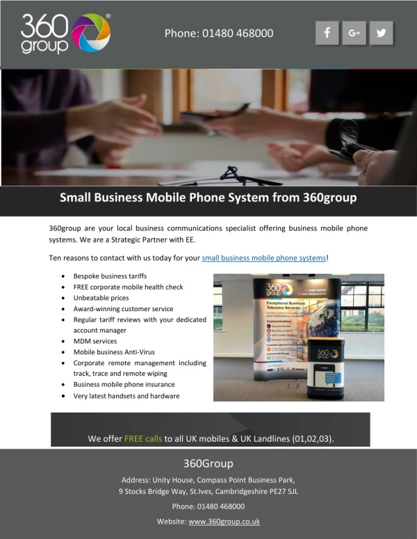 Small Business Mobile Phone System from 360group