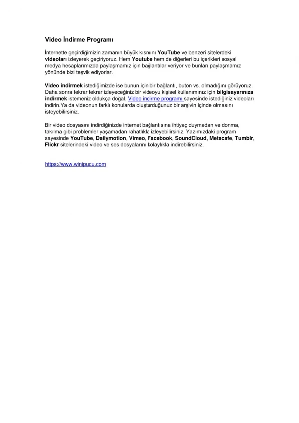 video ndirme program