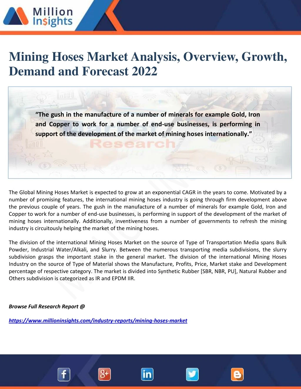 mining hoses market analysis overview growth