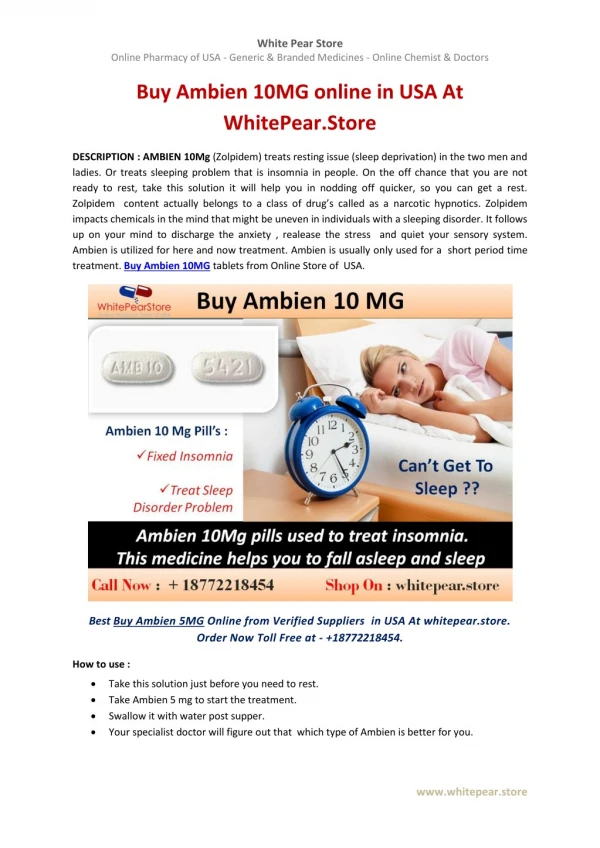 Buy Ambien 10MG online