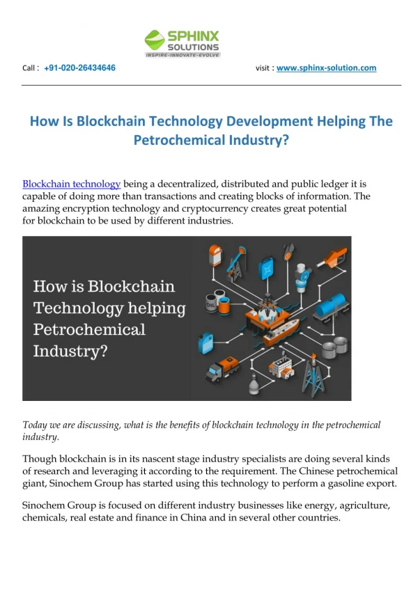 How Is Blockchain Technology Development Helping The Petrochemical Industry