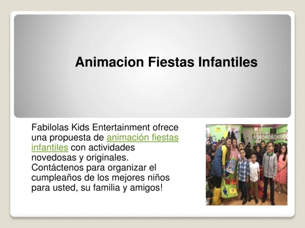 Animacion Fiestas Infantiles