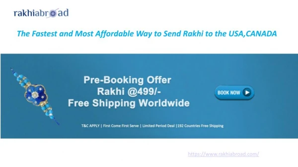 Send rakhi to USA