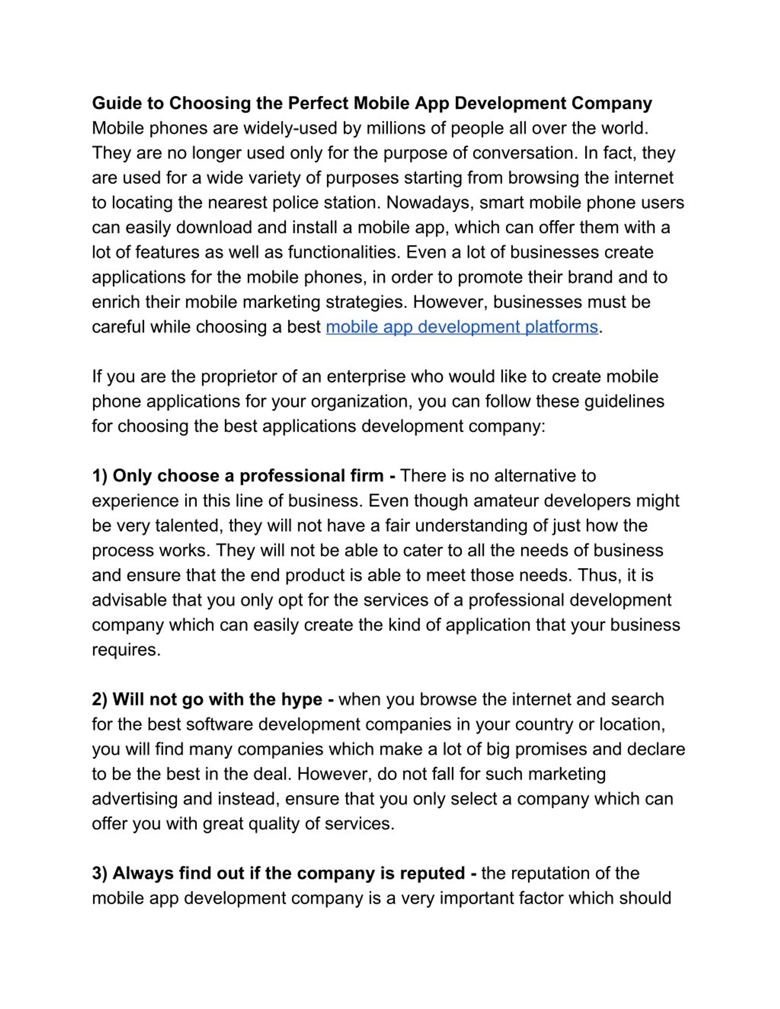 PPT - Guide to Choosing the Perfect Mobile App Development Company ...