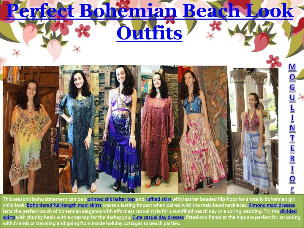 perfect bohemian beach look outfits