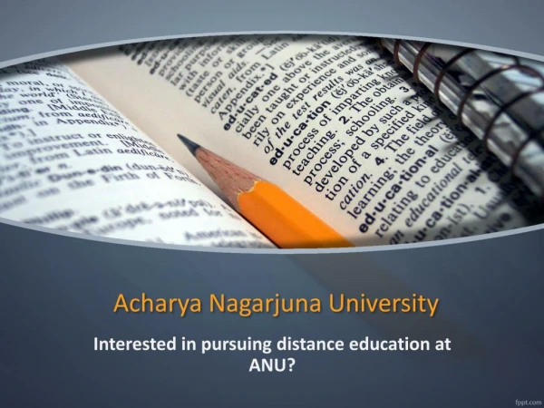 Interested in pursuing distance education at ANU? Apply Today