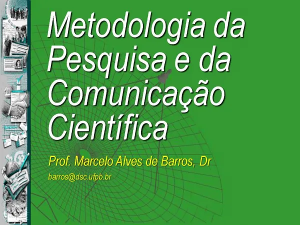 Prof. Marcelo Alves de Barros, Dr barrosdsc.ufpb.br