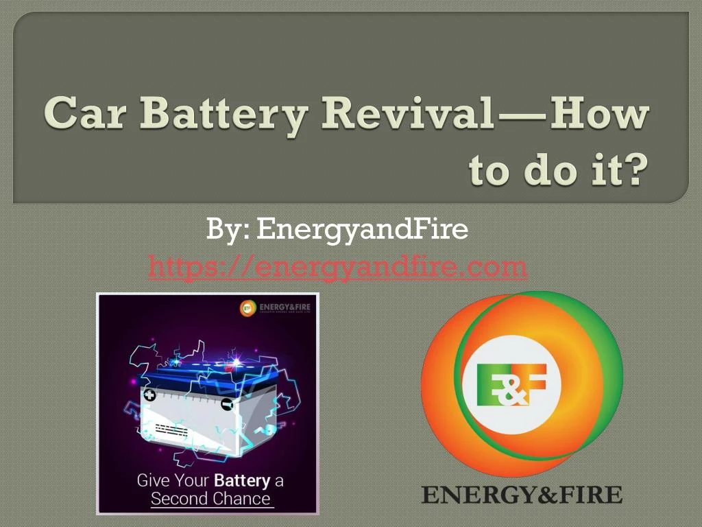 car battery revival how to do it