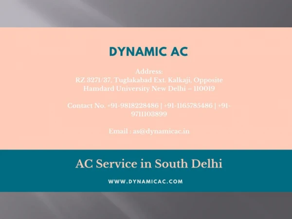 Ac service in south Delhi