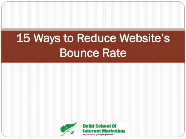 15 Ways to Reduce Website’s Bounce Rate