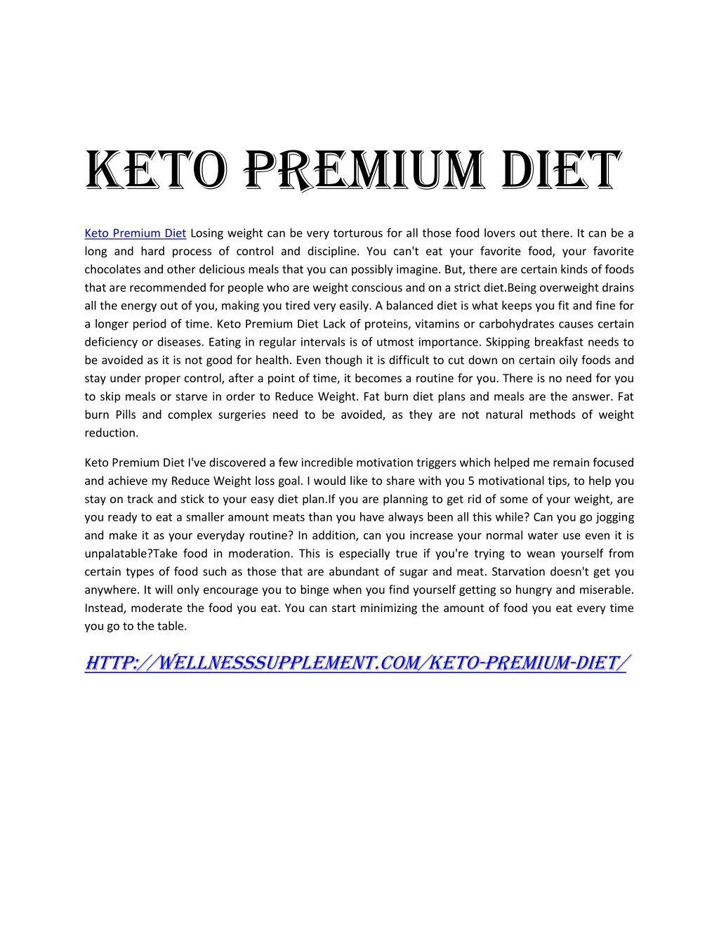 keto premium diet