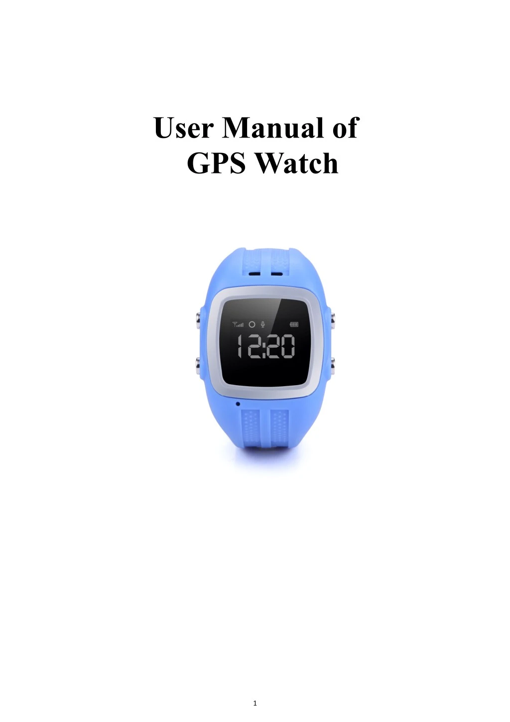 user manual of gps watch