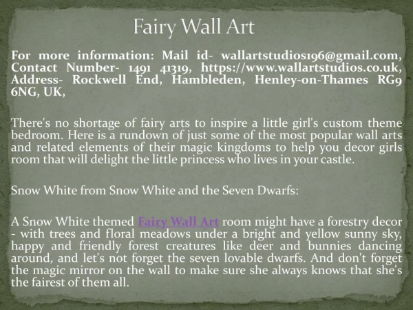 Fairy Wall Art