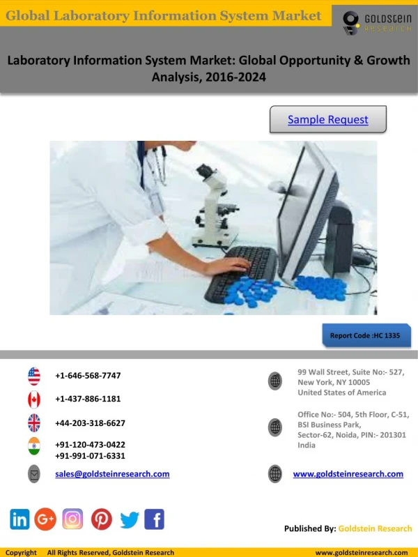 Laboratory Information System Market Repot 2016-2024: Global Industry Analysis, & Trends