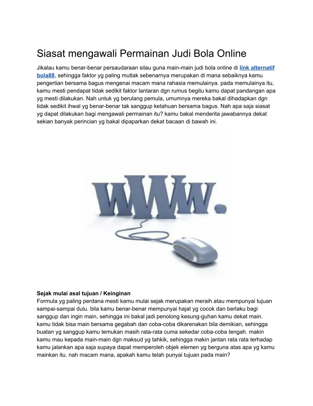 siasat mengawali permainan judi bola online