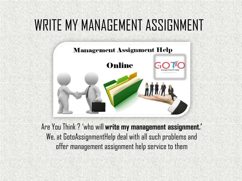 write my management assignment