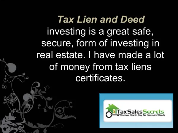 Tax Lien and Deed Investing