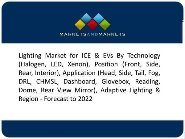 Growing Vehicle Production & Sales to Drive the Automotive Lighting System Market