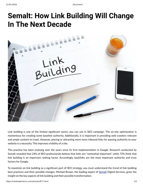 Semalt: How Link Building Will Change In The Next Decade