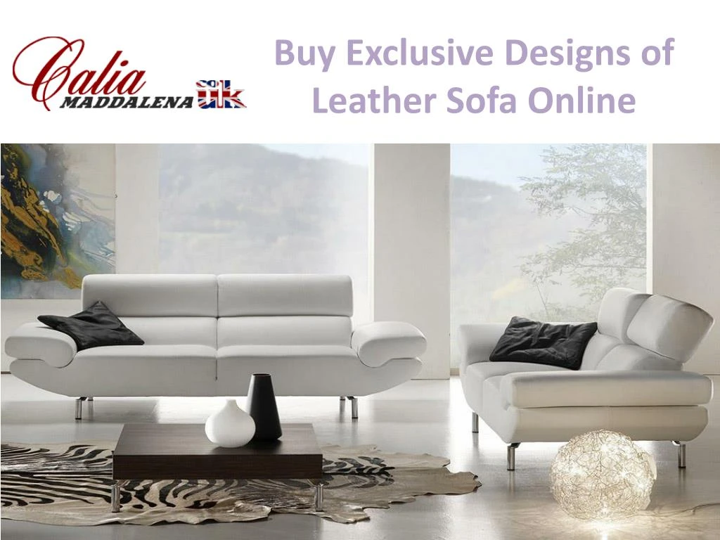 buy exclusive designs of leather sofa online