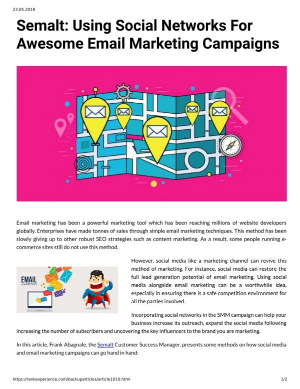 Semalt: Using Social Networks For Awesome Email Marketing Campaigns