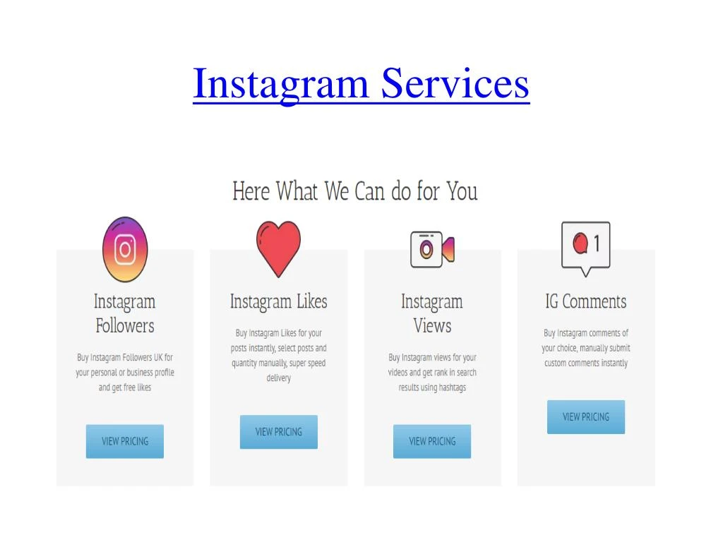 instagram services