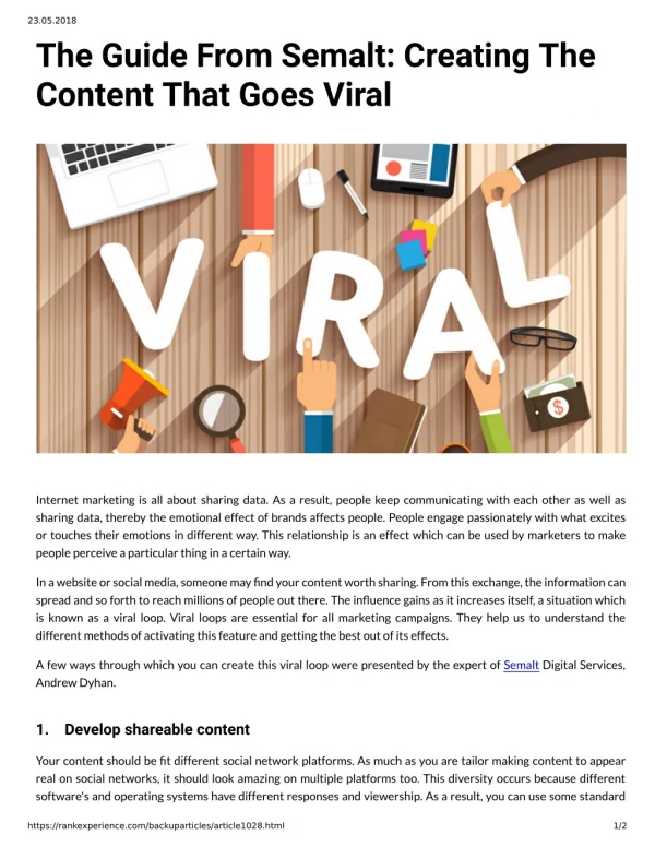 The Guide From Semalt: Creating The Content That Goes Viral