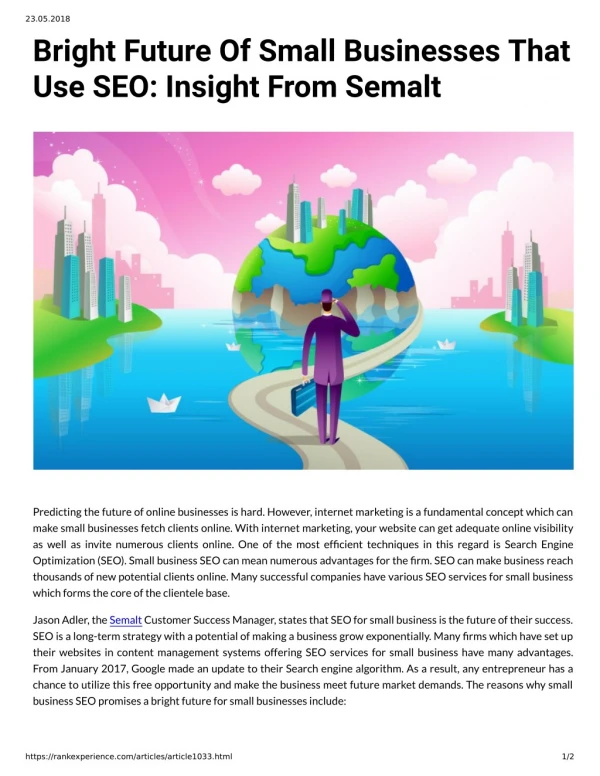 Bright Future Of Small Businesses That Use SEO: Insight From Semalt