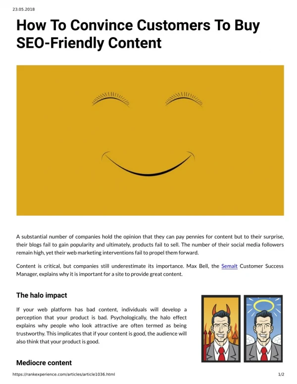 How To Convince Customers To Buy SEO-Friendly Content