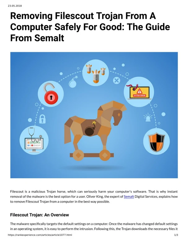Removing Filescout Trojan From A Computer Safely For Good: The Guide From Semalt