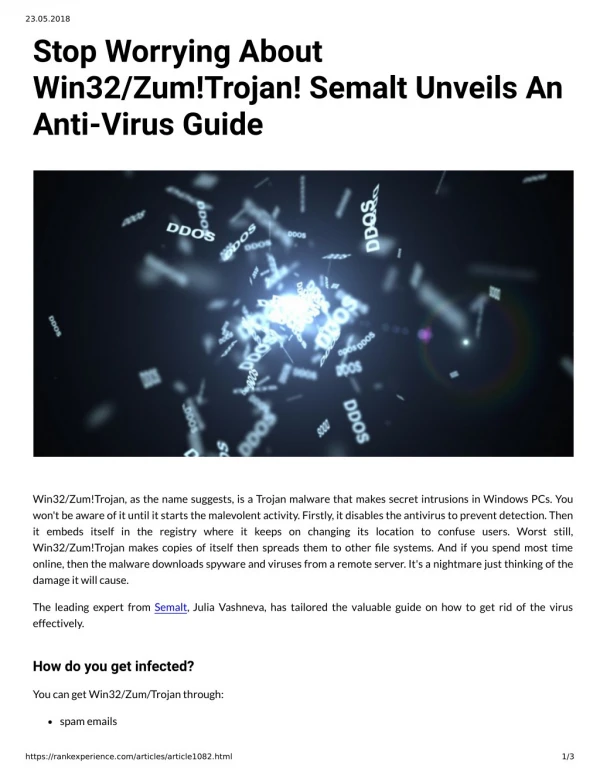 Stop Worrying About Win32/Zum!Trojan! Semalt Unveils An Anti-Virus Guide