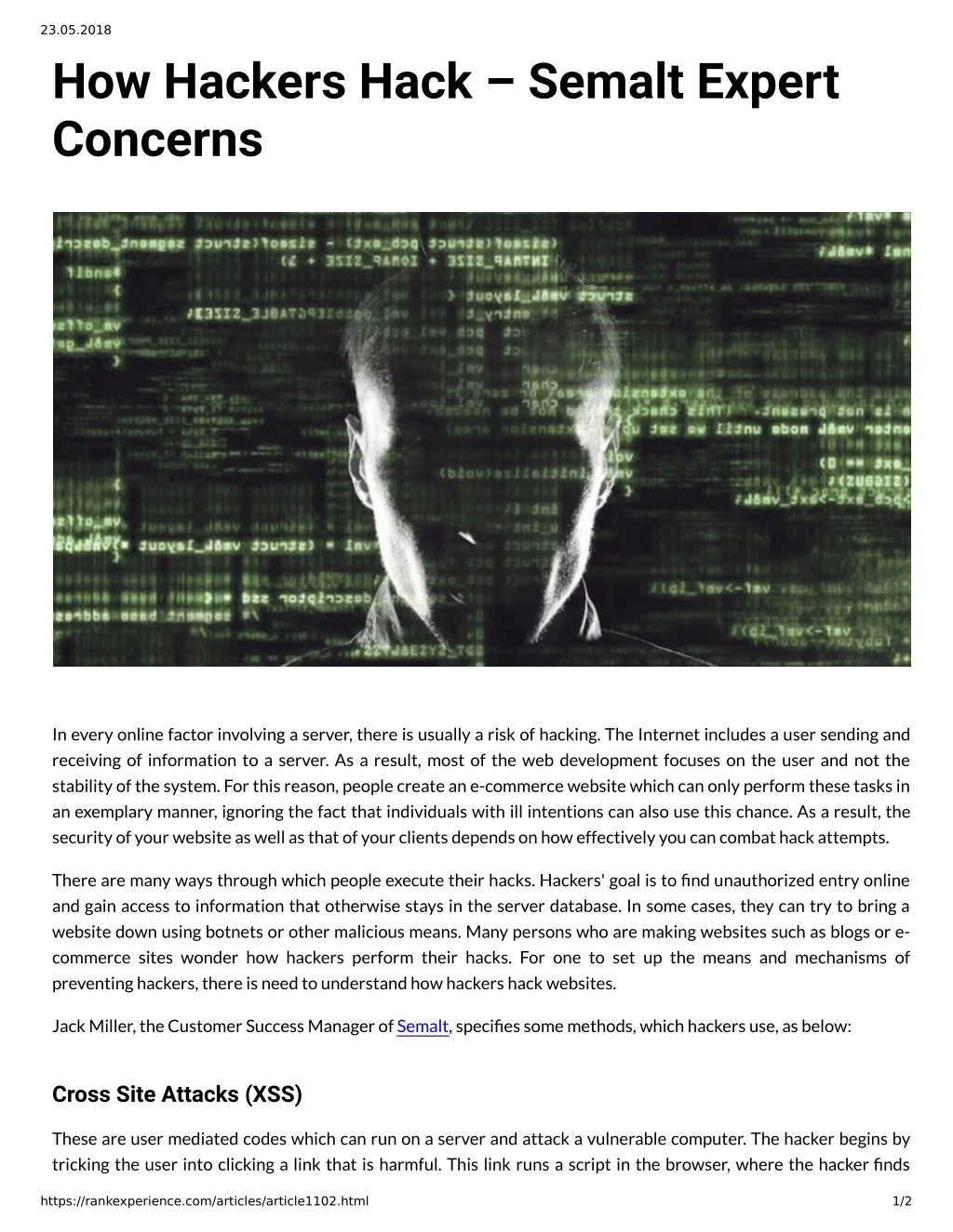23 05 2018 how hackers hack semalt expert concerns