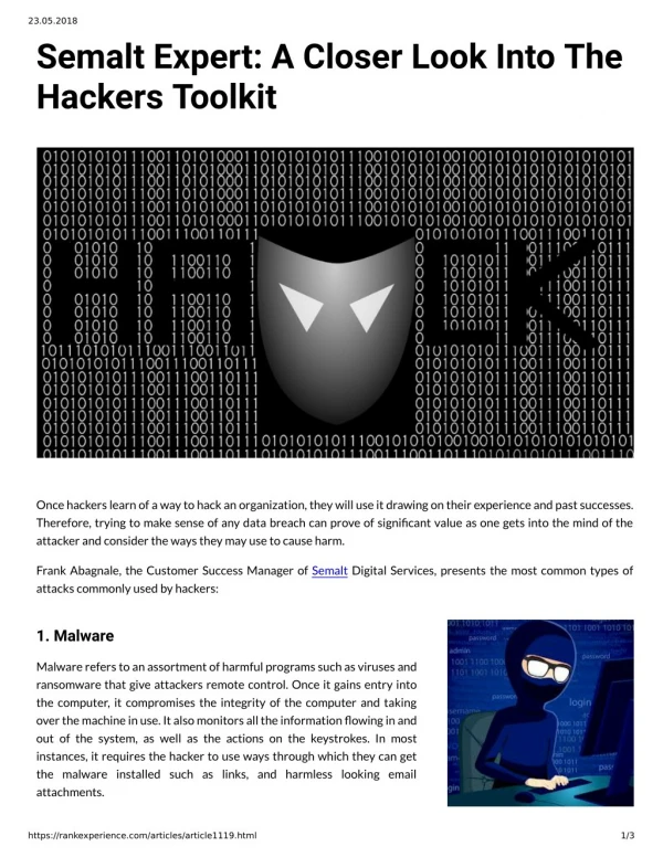 Semalt Expert: A Closer Look Into The Hackers Toolkit