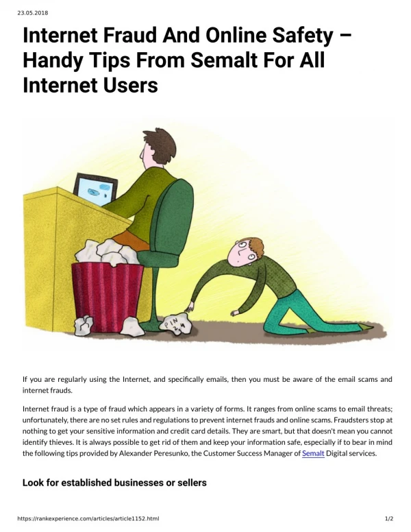 Internet Fraud And Online Safety – Handy Tips From Semalt For All Internet Users