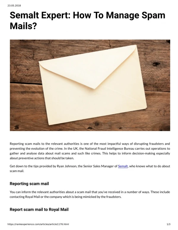 Semalt Expert: How To Manage Spam Mails?